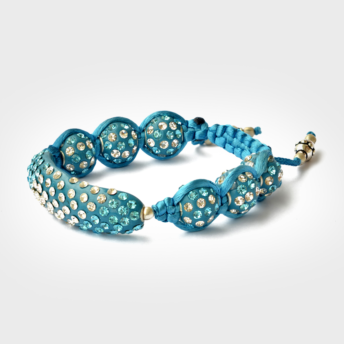 Aurora Borealis Crystals Clay Beads Shamballa Bracelet - Ephori London -  Luxury custom natural stone beaded bracelets